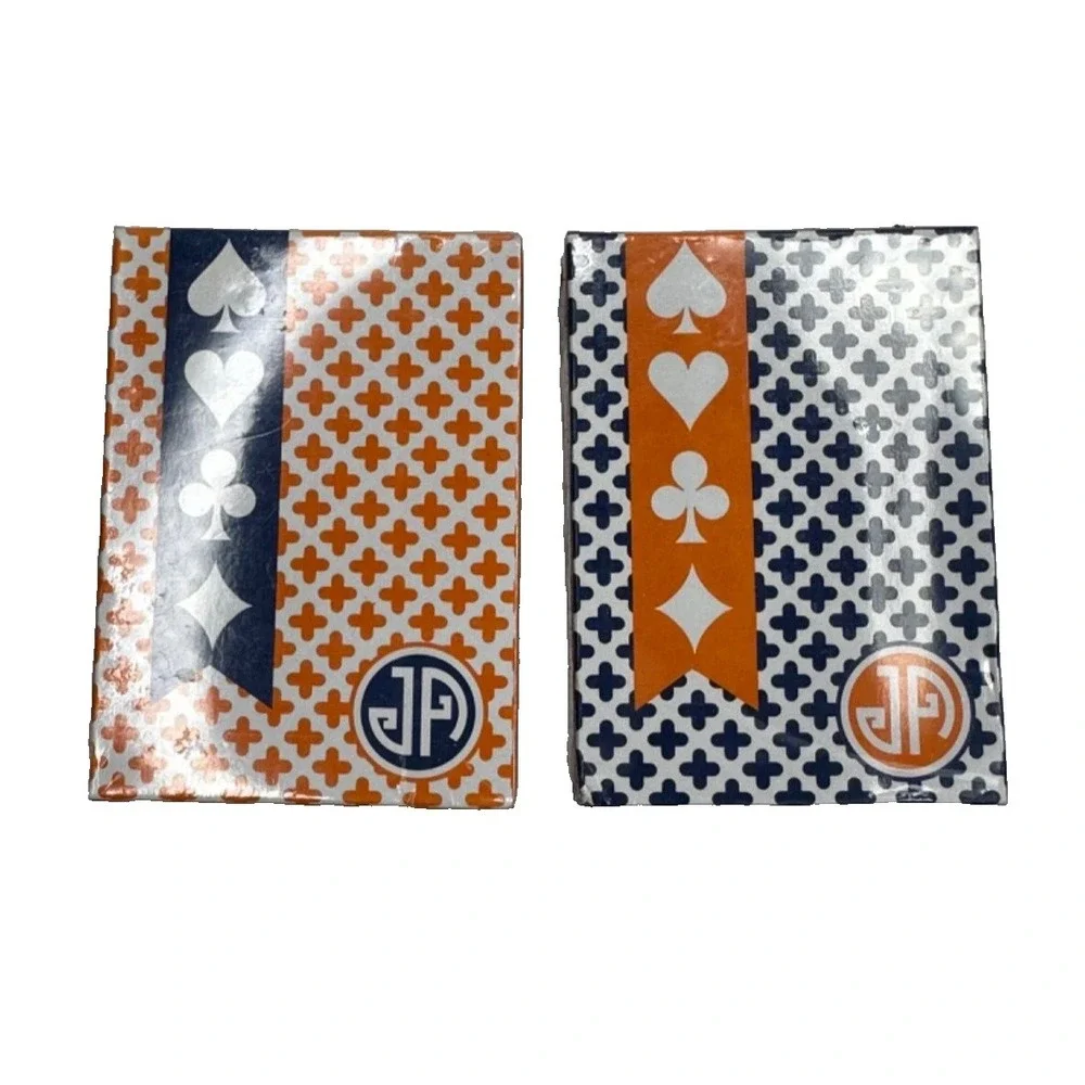 New Jonathan Adler playing cards 2 decks sealed blue orange